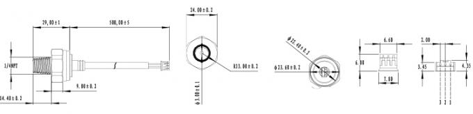 Van de de Motorolie van de messingshuisvesting 20bar Ceramische Capacitieve de Druksensor 0