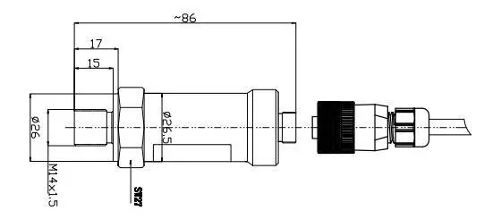 sensor van de het Hydraulische Systeem de Barometer Ceramische Druk van 20mA 10V 60MPa 0