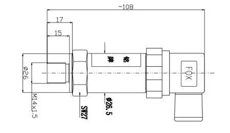sensor van de het Hydraulische Systeem de Barometer Ceramische Druk van 20mA 10V 60MPa 1