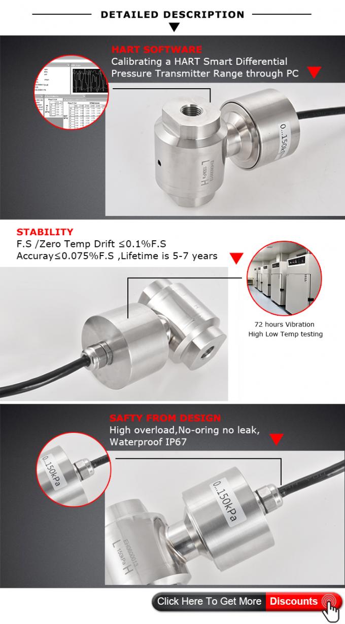Onderzee Differentiële de Druksensor van de Holykellfabriek HPT708